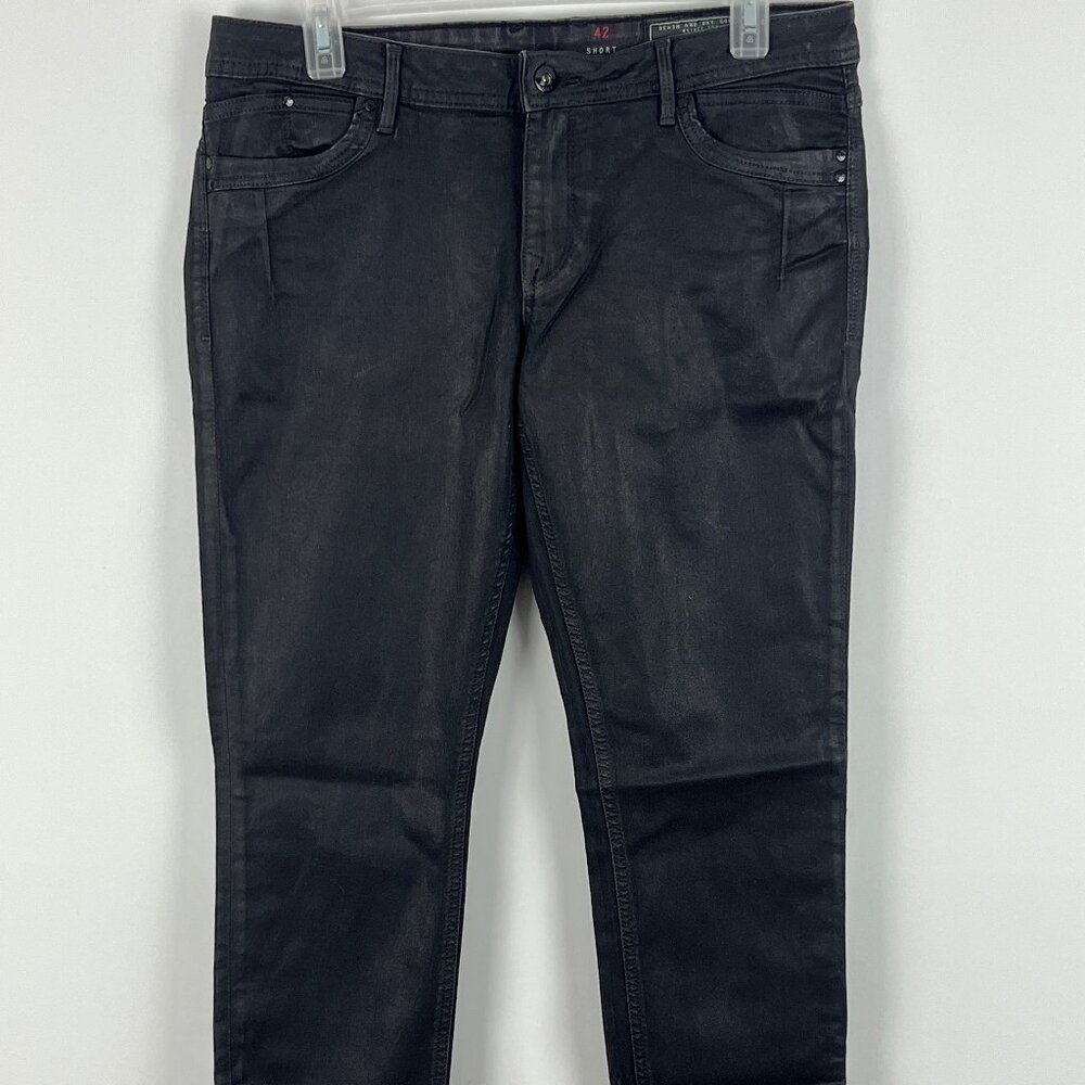 EDC Slim Fit Jeans Size 42 Black Waist 32in Inseam 30in Rise 8in Stretch 5 Pocke